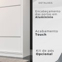 Ver imagem 7 de Guarda Roupa Casal 2 Portas Correr 6 Gavetas 2,40m Chapa 15mm Trancoso - Valverde: Branco Neve