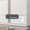 Ver imagem 4 de Guarda Roupa Casal 2 Portas Correr 6 Gavetas 2,40m Chapa 15mm Trancoso - Valverde: Branco Neve