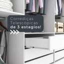 Ver imagem 6 de Guarda Roupa Casal 2 Portas Correr 6 Gavetas 2,40m Chapa 15mm Trancoso - Valverde: Branco Neve