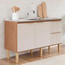 Ver imagem 7 de Gabinete de Cozinha 2 Gavetas Ripado 144cm Madeira 100% Mdf:freijó/titanium