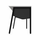 Ver imagem 6 de Estação Trabalho Plataforma Individual com Caixa de Tomadas Pés Cavalete 135cm Industrial Executive Cinza Sagrado E Preto