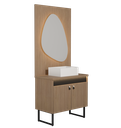 Ver imagem 1 de Conjunto Gabinete para Banheiro Tech Led 2p 80cm com Pé