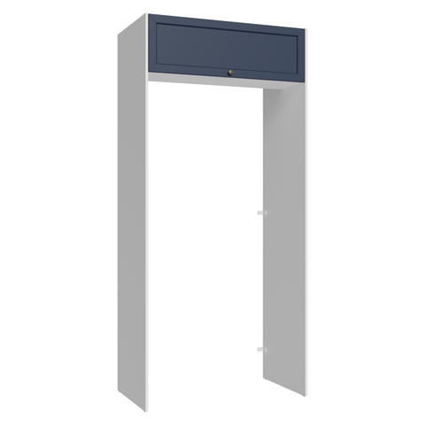 Porta-Geladeira 103 cm 1 Porta Basculante Branco/Azul Vik Madesa