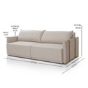 Ver imagem 4 de Sofá Cama 5 Lugares Retrátil 272cm Unique