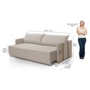 Ver imagem 3 de Sofá Cama 5 Lugares Retrátil 272cm Unique