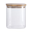 Ver imagem 1 de Pote de Vidro com Tampa de Bambu Oikos 800ml Hermético Quadrado