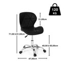 Ver imagem 4 de Conjunto 3 Cadeiras Office Eiffel Slim Giratória Ajustável Preta