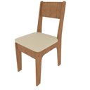 Ver imagem 5 de Conjunto Mesa de Jantar 120cm com 4 Cadeiras Beges Cor:freijó com Bege