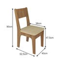 Ver imagem 6 de Conjunto Mesa de Jantar 120cm com 4 Cadeiras Beges Cor:freijó com Bege