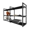 Rack Industrial Home Parede Hack Bancada Rack Rak Preto - 1