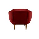 Ver imagem 4 de Poltrona Decorativa Marcela Em Tecido Veludo Base Em Madeira - Vermelho