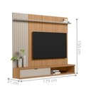 Ver imagem 2 de Home para TV Sintra 75" 179cm MDP-MDF Jequitibá Off White Casah
