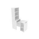 Ver imagem 6 de Mesa Multiuso Escritório Retrátil Me4171 C- 5 Nichos Branco - Tecno Mobili
