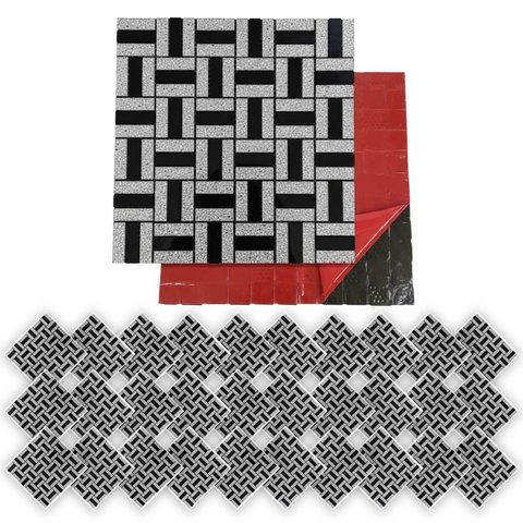 Pastilha de Vidro Adesiva Kit 30 Uni Parede Cozinha Sala Banheiro Decorativa Moderna Requintado Refo