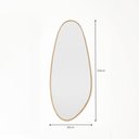 Ver imagem 2 de Espelho Orgânico Eros Grande 120cm x 50cm Minimalista com Moldura em Madeira Tauari Casavee