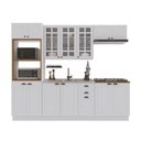 Ver imagem 3 de Cozinha Completa Modulada Nara 14 Portas 2 Gavetas MDF Branco Fidelita Móveis
