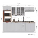 Ver imagem 4 de Cozinha Completa Modulada Nara 14 Portas 2 Gavetas MDF Branco Fidelita Móveis