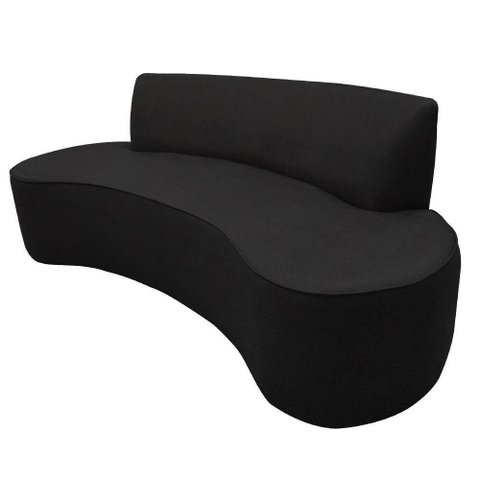 Sofá 03 Lugares 180cm Mônaco Corano Preto - Nexta Casa