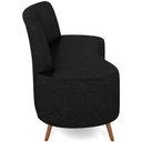 Ver imagem 6 de Sofá Chaise Living 2 Lugares 135cm para Sala Cayman K01 Sintético Preto - Lyam Decor