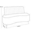 Ver imagem 5 de Sofá Chaise Living 2 Lugares 135cm para Sala Cayman K01 Sintético Preto - Lyam Decor