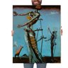 Quadro Decorativo Salvador Dalí Girafa em Chamas:Grande 77x64cm/Chassi com Borda Infinita - 1