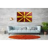 Quadro Decorativo Bandeira Macedonia do Norte Moderno - 2