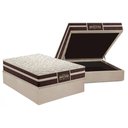 Ver imagem 1 de Cama Box Baú Casal: Colchão Anatômico Probel Guarda Costas Extra Firme + Base Crc Suede Clean (
