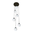 Ver imagem 1 de Pendente Moderno Preto P/ Pé Direito Alto Sala Vão de Escada Arevo Iluminação Jabuticaba 82P6 VIDRO 