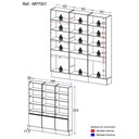 Ver imagem 3 de Armário/Estante Escritório 3 Portas Multimóveis MP7001 Branco/Dourado