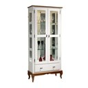 Ver imagem 1 de Cristaleira 2 Portas 1 Gaveta C/ Led e Espelho - 60303el Mmj-lz Lz-branco/imbuia
