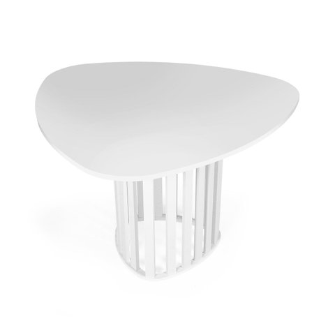 Mesa de Jantar Orgânica 4 Lugares 120x118cm MDF Branca - Straub Web