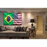 Quadro De Sala EUA Brasil - 2