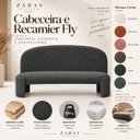Ver mais imagens de Kit Cabeceira King 138cm + Recamier Banco Puff Bouclé Fly:Cinza Escuro