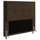Ver imagem 1 de Cabeceira Ametista Cama Box King 195cm Suede Marrom