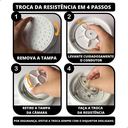 Ver imagem 3 de Chuveiro Preto 4 Temperaturas Ducha 220v 6800w com Braço