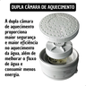 Chuveiro Preto 4 Temperaturas Ducha 220v 6800w com Braço - 7