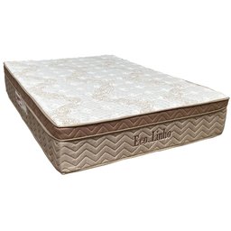 Colchao King Size Molas Ensacadas Eco Linho 1,93x2,03x0,32m Paropas Branco e Bege - 2