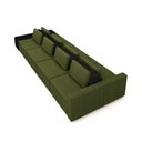 Ver imagem 5 de Sofá Ilha com Encosto e Almofadas Móveis Olimpo 505cm Modulado Linho/pu Verde/preto G45 - Gran Belo