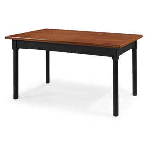 Mesa Retangular 6 Lugares em Madeira Maciça Mv Outlet Preto e Mel