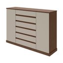 Ver imagem 1 de Cômoda Sapateira Vedra Imbuia Clean Off White – Lopas