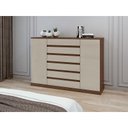Ver imagem 4 de Cômoda Sapateira Vedra Imbuia Clean Off White – Lopas