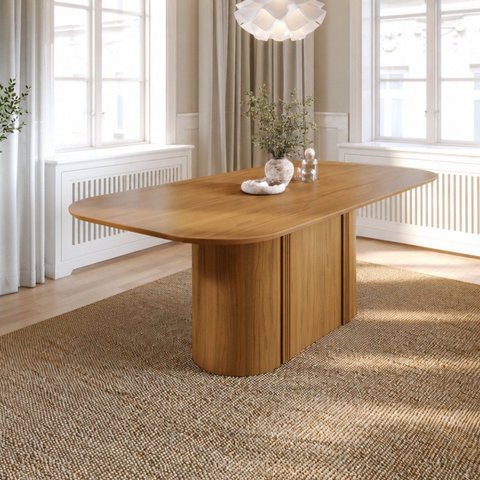 Mesa de Jantar 8 Lugares sem Vidro 220cm Kalina Canella