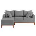Ver imagem 2 de Sofá 3 Lugares Beny com Chaise Esquerdo Linho Cinza