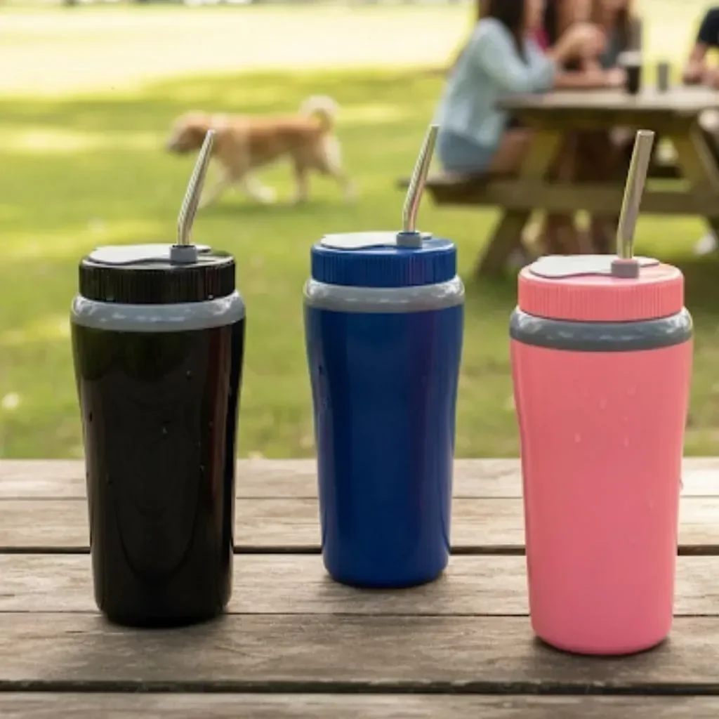 Ver imagem 2 de Copo Térmico Tererê 650ml Parede Dupla Tampa e Bomba Inox:preto