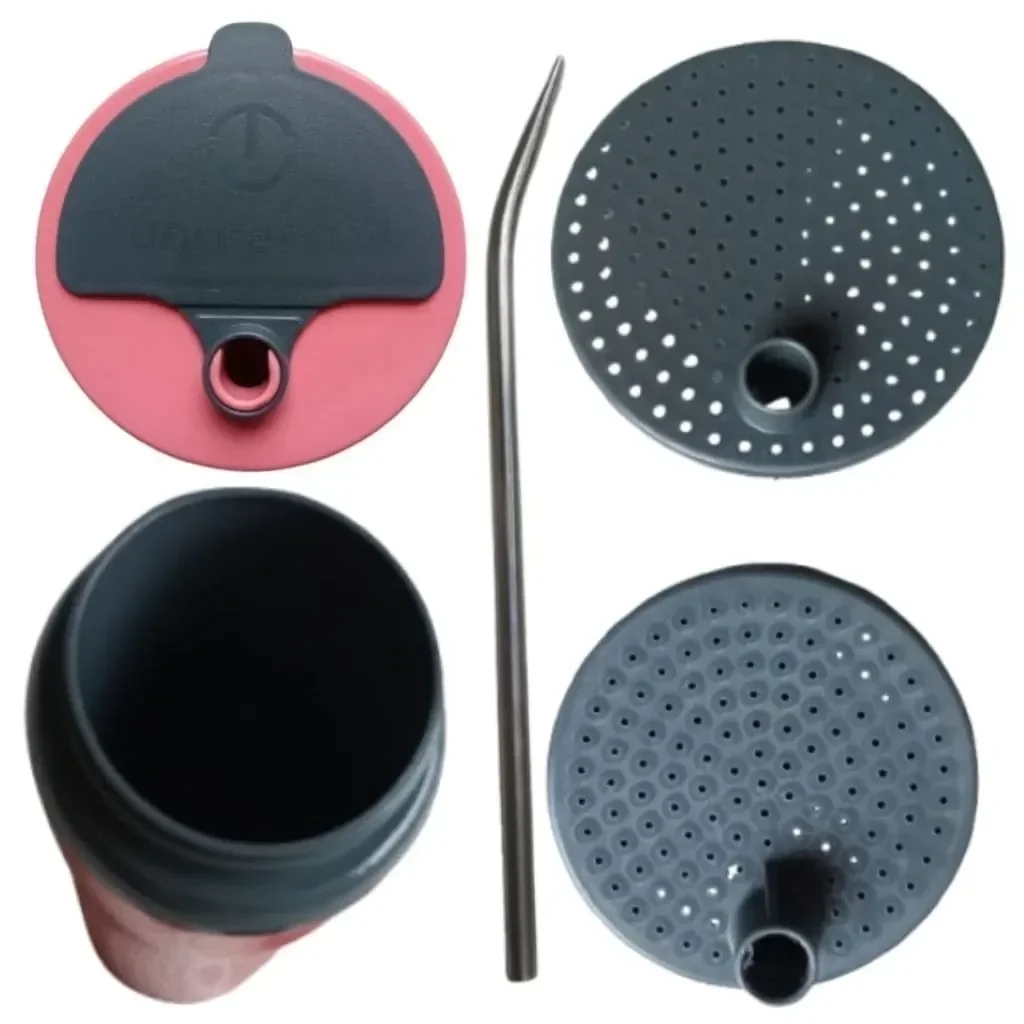 Copo Térmico Tererê 650ml Parede Dupla Tampa e Bomba Inox:preto - 3