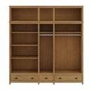 Ver imagem 3 de Conjunto Quarto Topázio Freijó: Guarda-roupa 10 Portas, Cômoda, Cama Casal e 2 Mesas de Cabeceiras