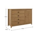 Ver imagem 5 de Conjunto Quarto Topázio Freijó: Guarda-roupa 10 Portas, Cômoda, Cama Casal e 2 Mesas de Cabeceiras