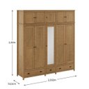 Ver imagem 2 de Conjunto Quarto Topázio Freijó: Guarda-roupa 10 Portas, Cômoda, Cama Casal e 2 Mesas de Cabeceiras