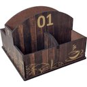 Ver imagem 2 de 10 Porta Guardanapos e Sachês de Mesa Mdf Café Restaurante Padaria 1 Ao 10 Zanline Marrom