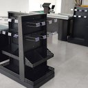 Ver imagem 2 de Check-stand Attractive C/ 24 Ganchos Simples e Porta Etiqueta Ckspt Preto - Sa Gôndolas